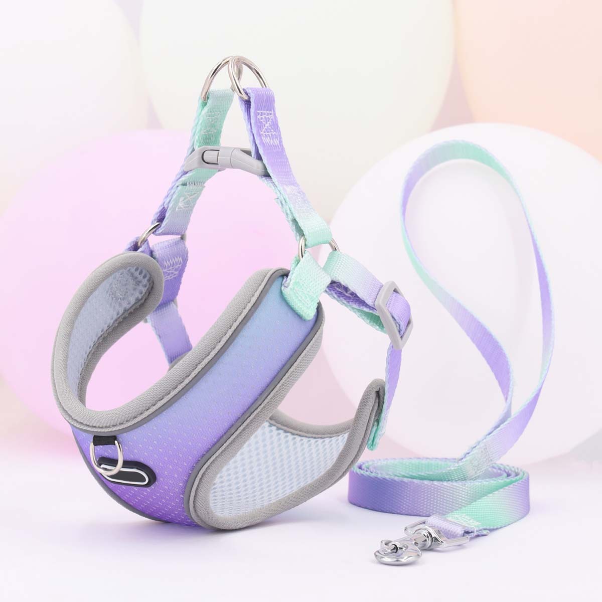 Pet Clothes Hand-Holding Rope Out Dog Chest Strap – Solid Color Walking Set