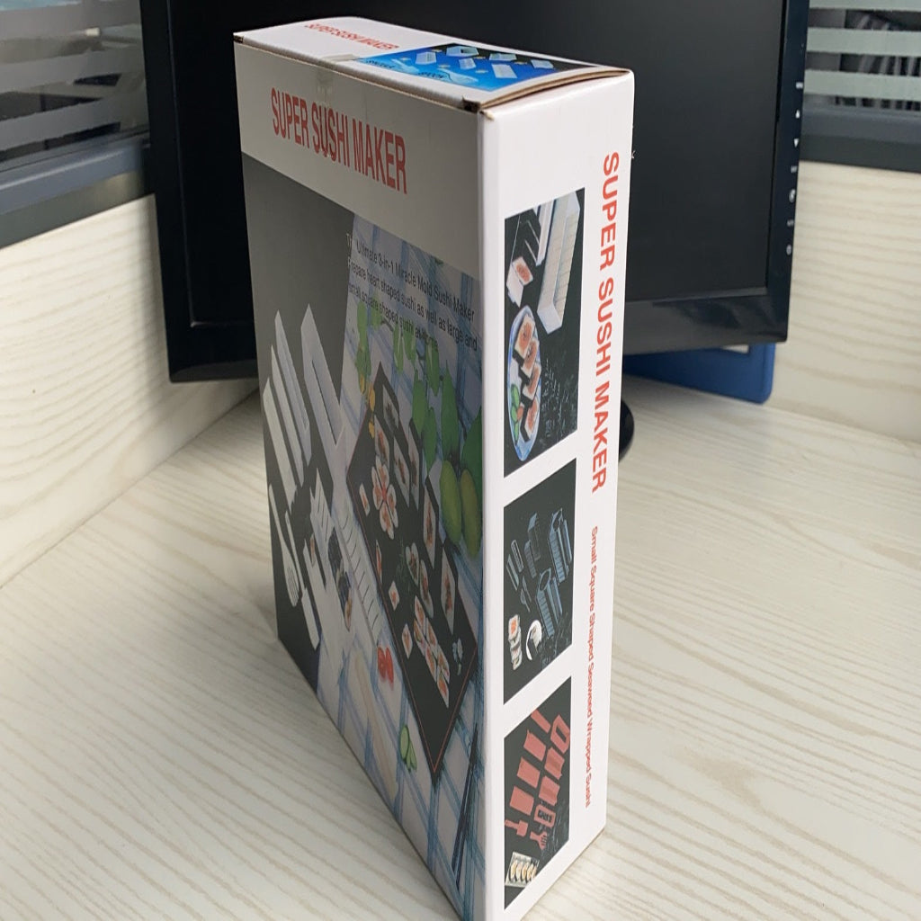 Super Sushi Maker packaging on a desk