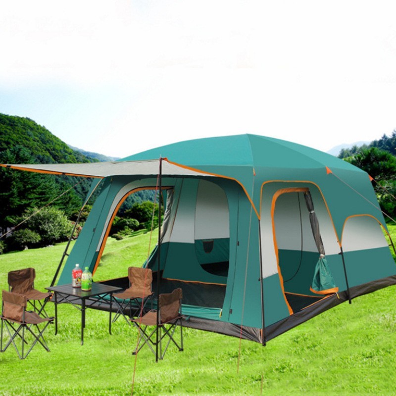 Outdoor Canopy Tent With Two Bedrooms