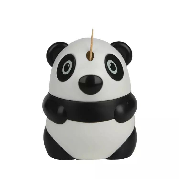Creative Automatic Toothpick Holder – Panda-Shaped Plastic Press Dispenser