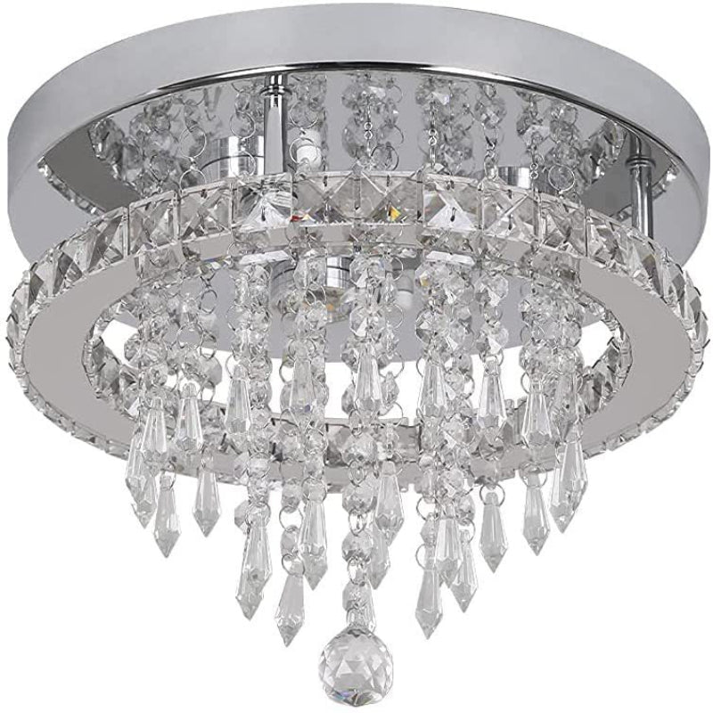 Chandelier with crystal accents on a white background