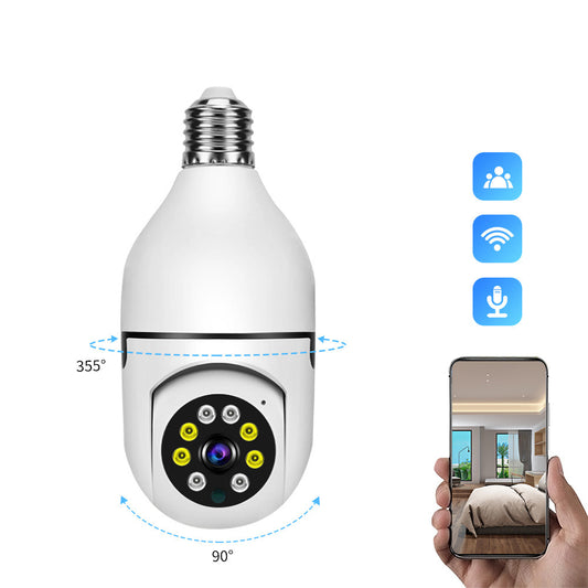 Panoramic Wireless E27 Bulb Camera – Full Color Dual Light 720p