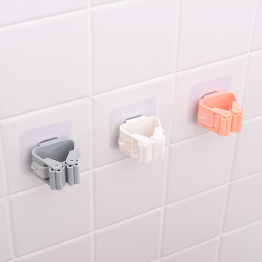 Nail-Free Mop Holder – Flexible Broom Hook and Card Holder Buckle