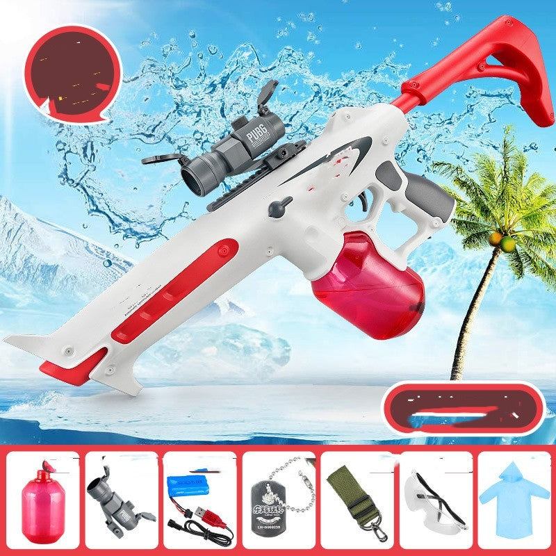Electric Continuous Water Gun – Super-Large Rechargeable Water Spray Toy for Kids