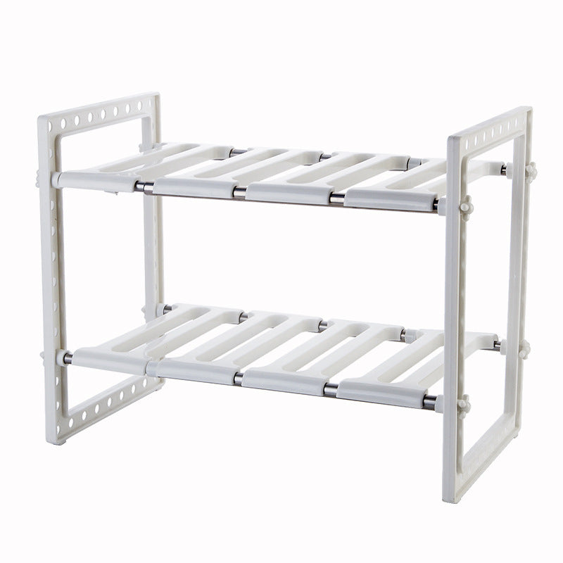 Retractable Kitchen Multi-Layer Storage Rack – Detachable Japanese-Style Floor Organizer