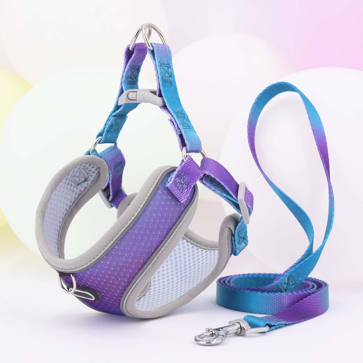Pet Clothes Hand-Holding Rope Out Dog Chest Strap – Solid Color Walking Set