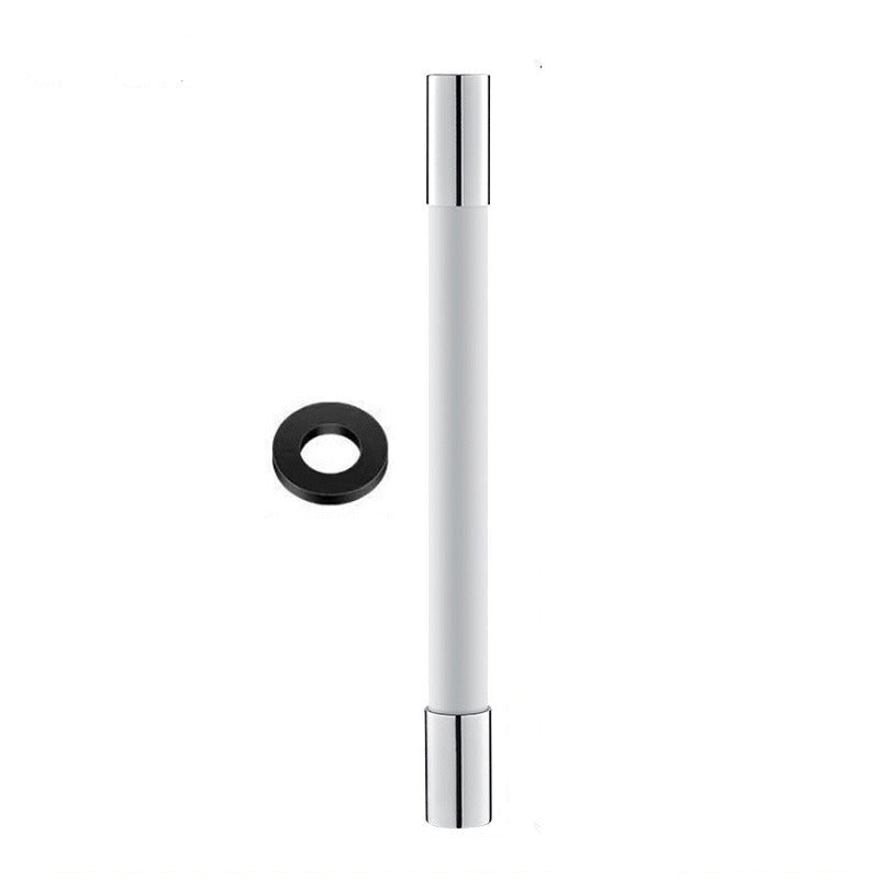 Chrome cylindrical object with a smaller black ring on a white background, labeled '50cm'.