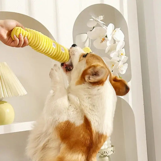 Palm-Shaped Squeaky Plush Dog Teething Toy – Bite-Resistant Pet Chewing Toy