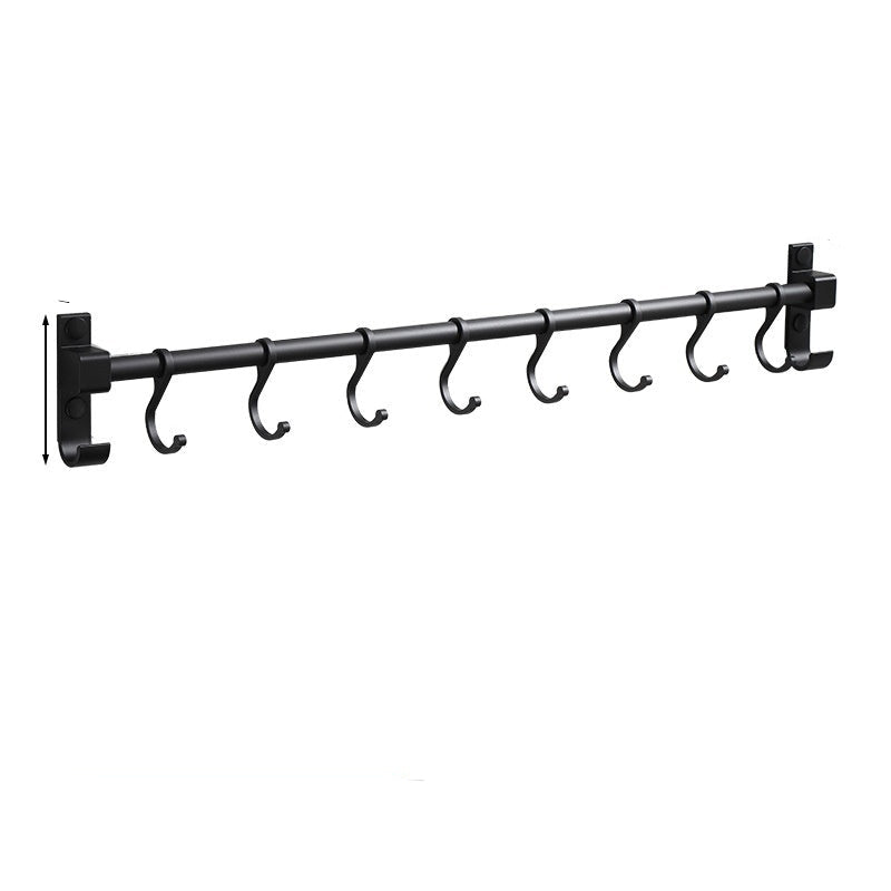 Black 50cm-8 hooks with measurements and product details on a white background