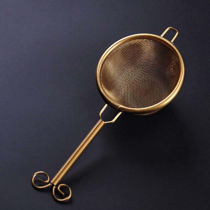 Double Stainless Steel Tea Drain Strainer – Compact and Durable Tea Filter