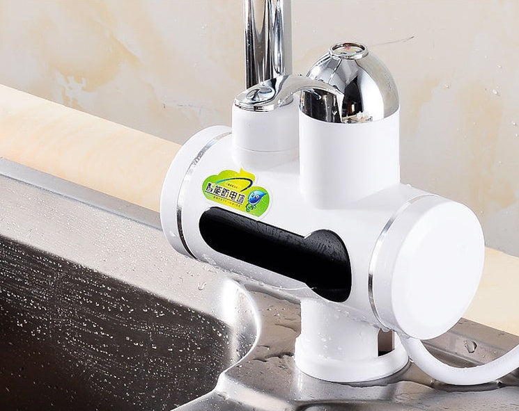 White water filter attachment on a kitchen sink