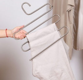 Telescopic Folding Pants Hanger Household Magic Pants Trousers Hanger Wardrobe Storage