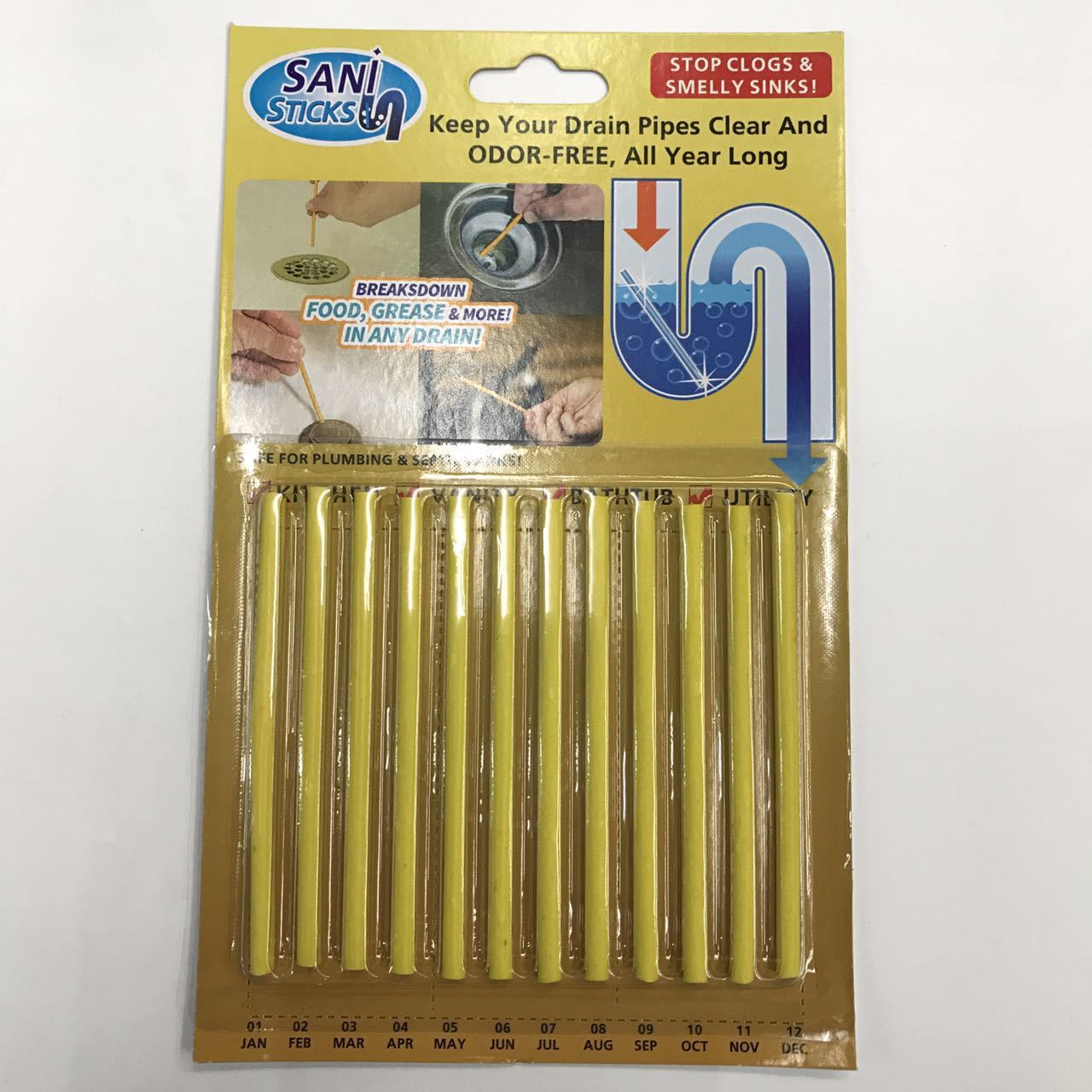 Pipeline Decontamination Sticks – Effective Drain Cleaner & Deodorizer