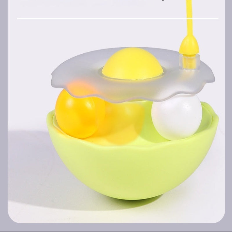 Toy set with double ball turntable on a light gray background