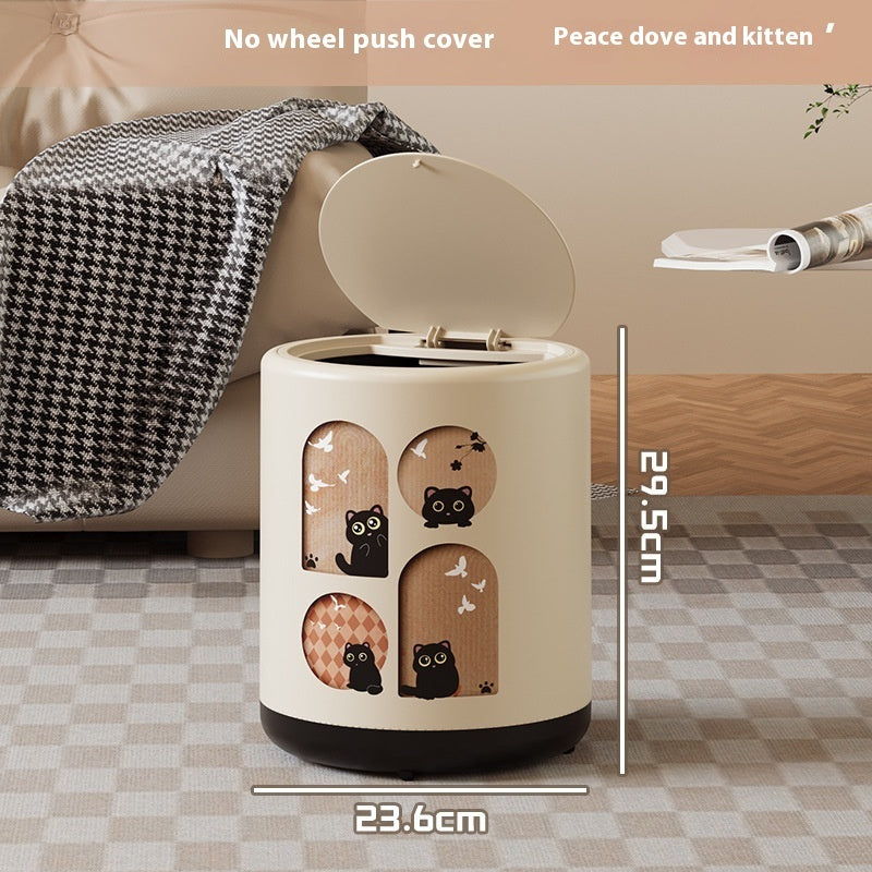 Portable Household Trash Can with Lid – Convenient and Versatile Waste Bin