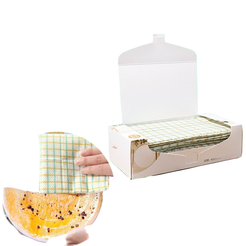 Kitchen Wet and Dry Non-woven Fabric Disposable Dishcloth – Multi-functional Kitchen Cleaning Rag