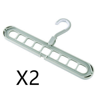 9-Hole Multi-Function Folding Clothes Hanger – Space-Saving Organizer