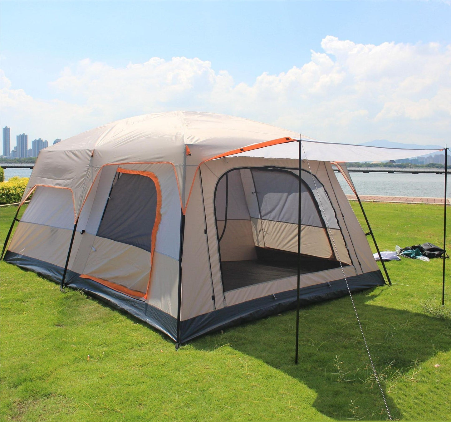 Outdoor Canopy Tent With Two Bedrooms