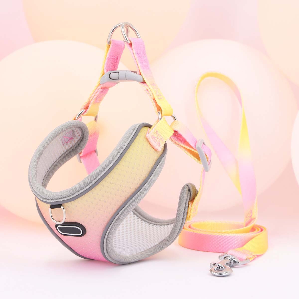 Pet Clothes Hand-Holding Rope Out Dog Chest Strap – Solid Color Walking Set