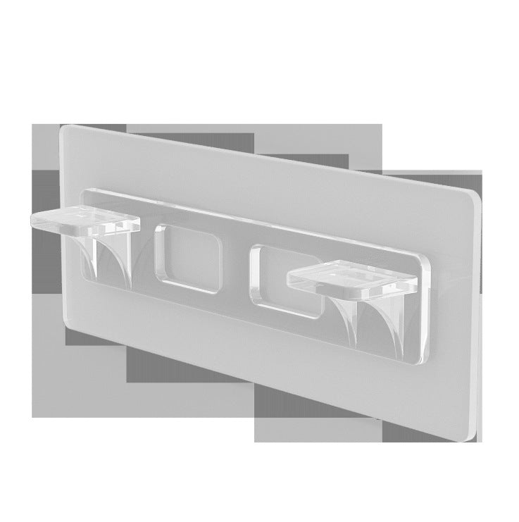 Punch-Free Cabinet Shelf Support – Double Row Partition Holder with Fixed Bracket
