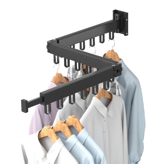 Wall-Mounted Folding Clothes Hanger – Telescopic Balcony Drying Rack