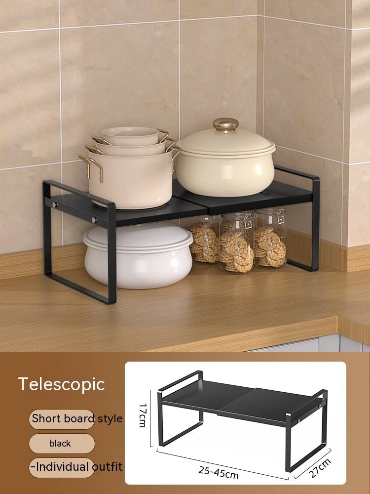 Kitchen Storage Retractable Cabinet Shelf – Multi-Purpose Detachable Organizer