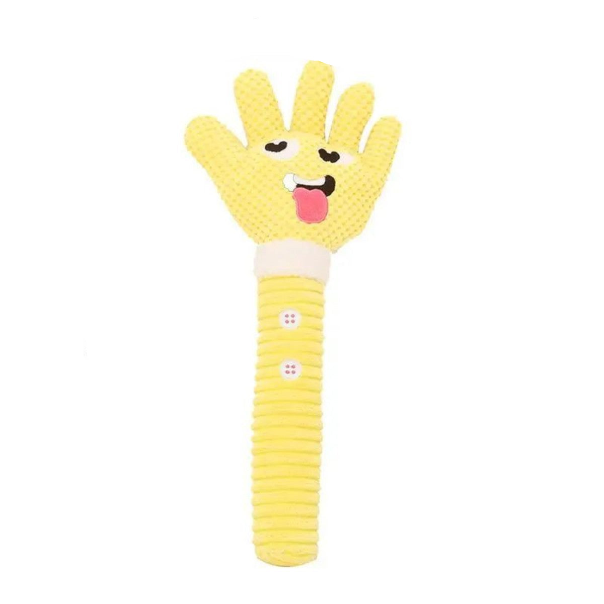 Palm-Shaped Squeaky Plush Dog Teething Toy – Bite-Resistant Pet Chewing Toy