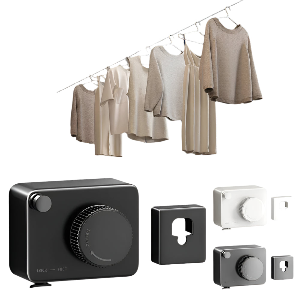 Wall Hanging Laundry Line Household Wire Telescopic Clothesline Rust-Proof Anti-Sagging Laundry Line For Indoor Outdoor Clothes Drying Rack