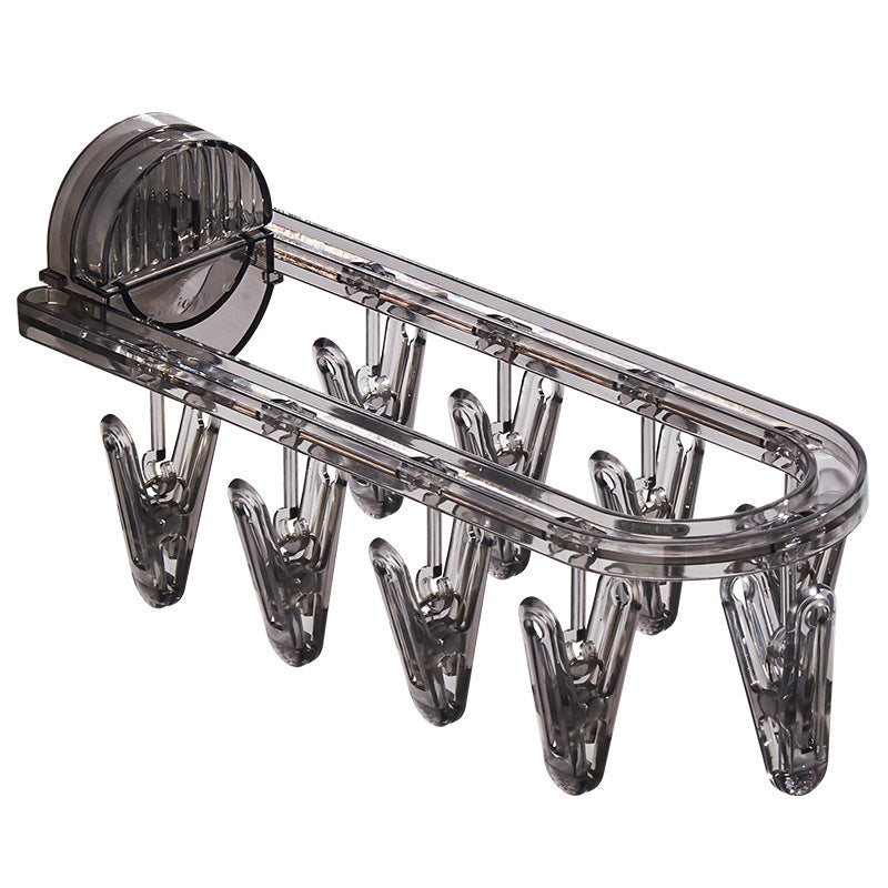 Suction Cup Folding Hanger – Punch-Free Household Clothes Organizer