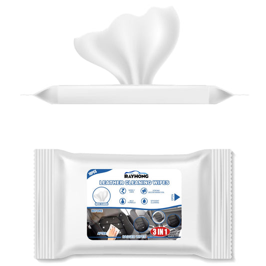 Car Leather Cleaning Wipes – Wash-Free Decontamination for Leather Seats & Accessories