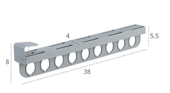 Pant Rack Telescopic Slide Track Wardrobe Built-in Accessories Top Mounted Pull-out Type Pant Rack Storage