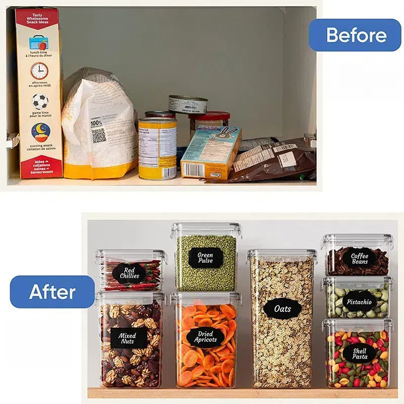 Cereals Plastic Large Storage Crisper – Square Food Containers for Kitchen Organization