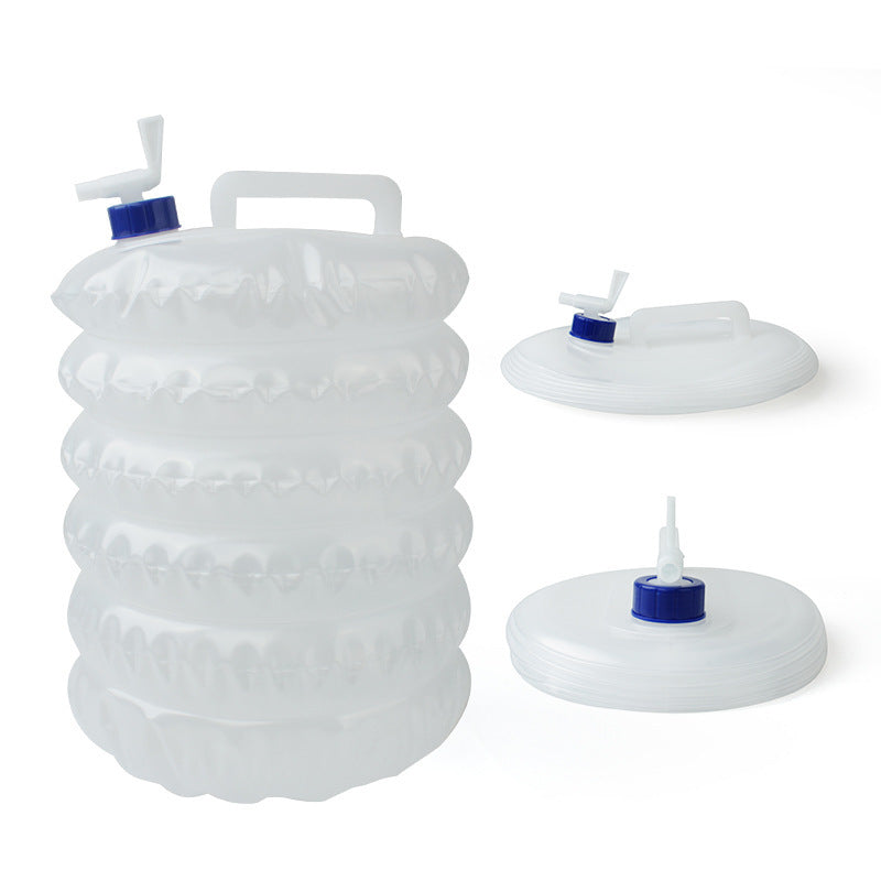 Outdoor PE Retractable Folding Bucket With Faucet