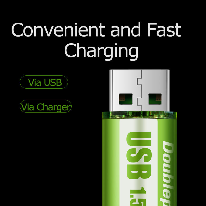 Ondaum USB Rechargeable Battery No. 5, No. 7 Lithium Battery, Large Capacity 1.5v Constant Voltage AA