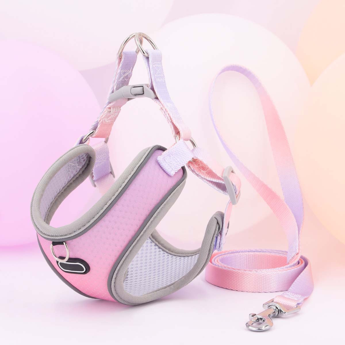 Pet Clothes Hand-Holding Rope Out Dog Chest Strap – Solid Color Walking Set