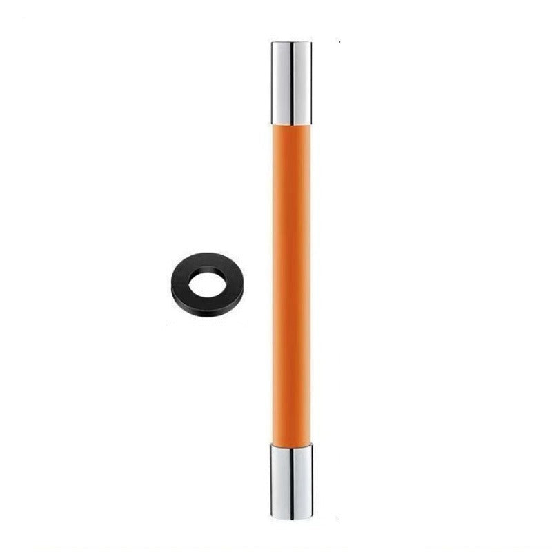 Orange cylindrical object with silver top and black washer on a white background, labeled '50cm'.