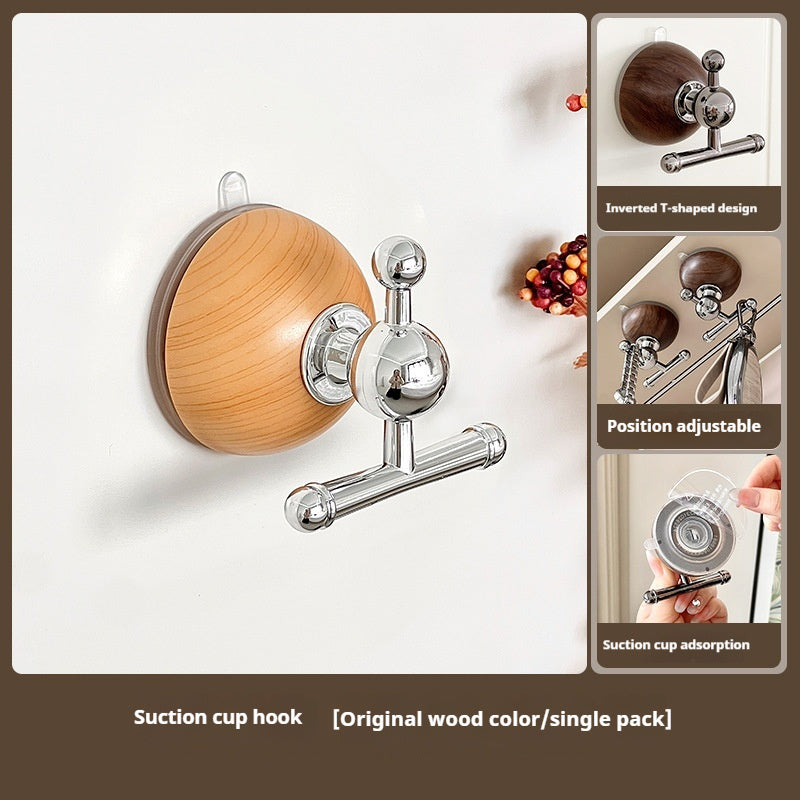 Wood Grain Sucker Hook – Modern Simplicity Space Organizer