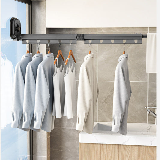 Foldable Suction Cup Clothes Drying Rack – Wall Mounted