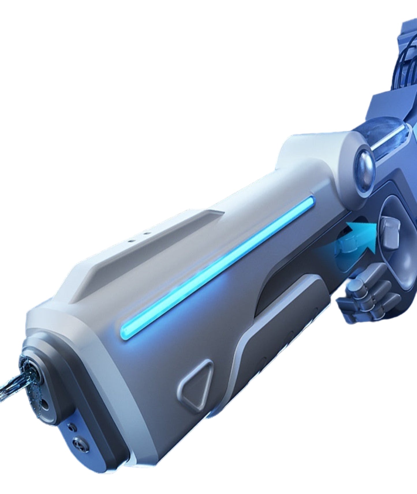 High-tech gun with electric pulse feature on a dark background