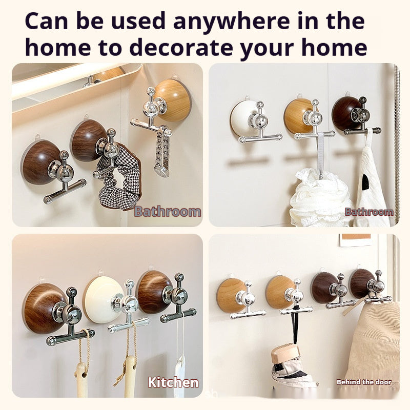 Wood Grain Sucker Hook – Modern Simplicity Space Organizer