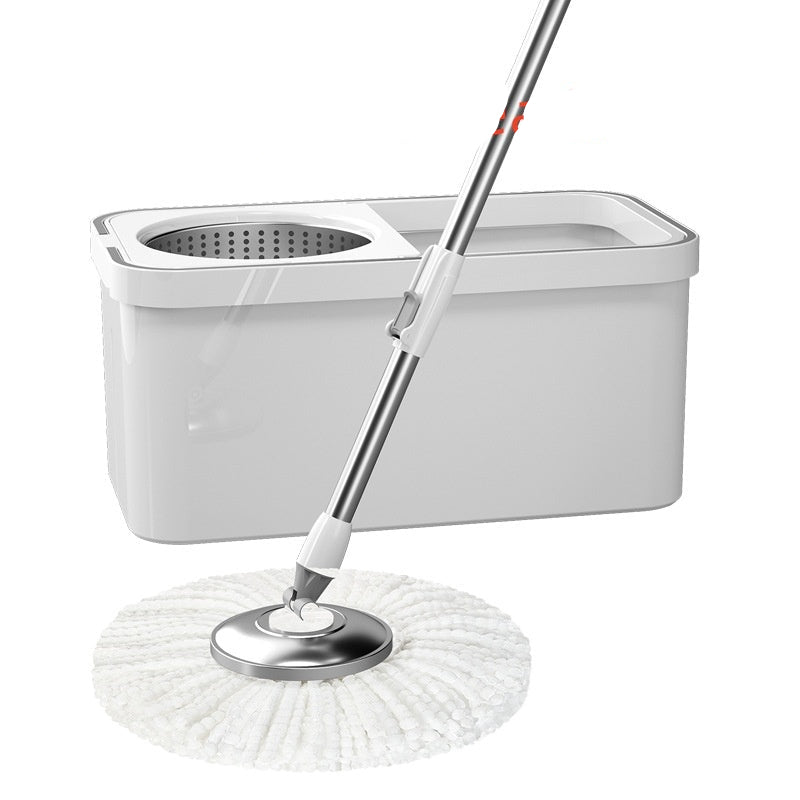 Mop and bucket set with two heads on a white background