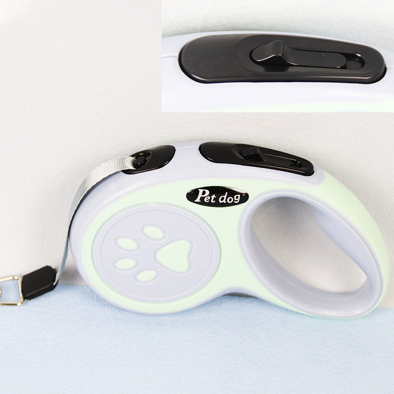 One-Click Brake Retractable Dog Walking Leash – Hand-Holding Rope