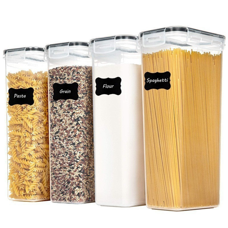 Cereals Plastic Large Storage Crisper – Square Food Containers for Kitchen Organization