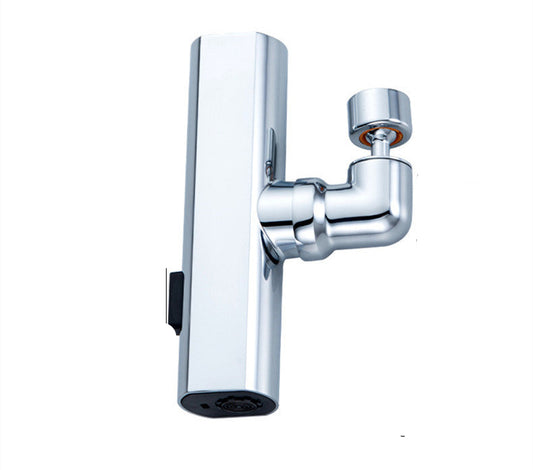 Chrome bathroom faucet with dimensions labeled on a white background