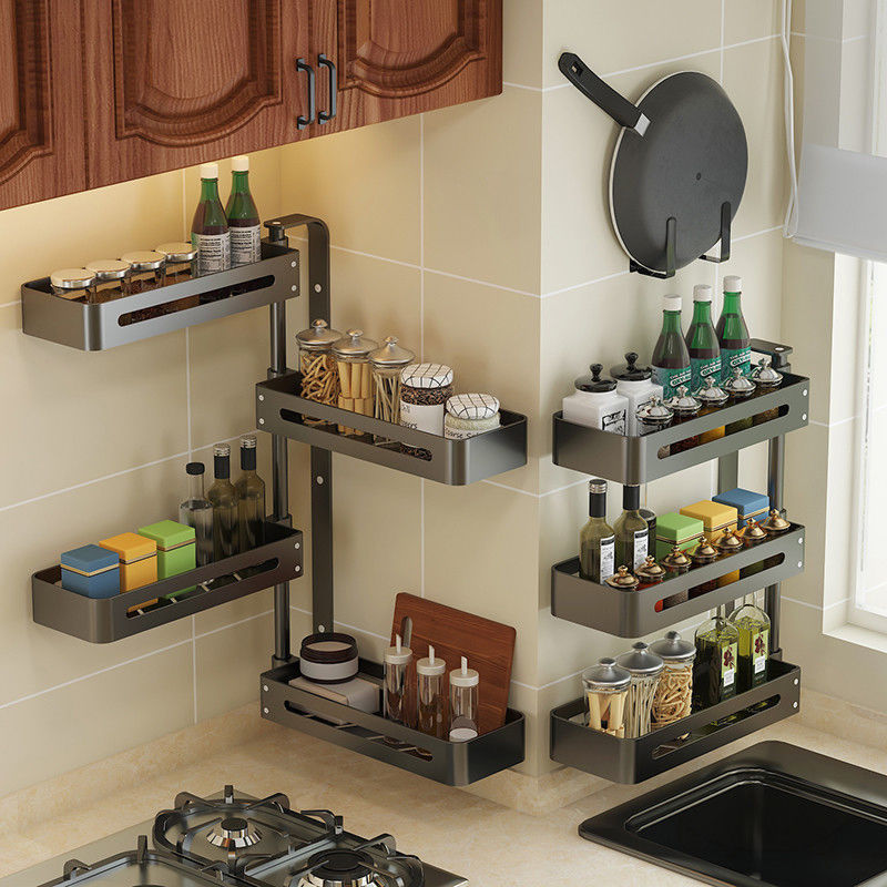 Kitchen Punch-Free Multi-Functional Storage Rack