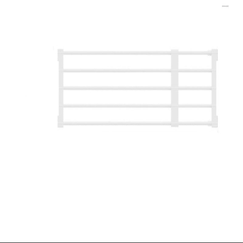 Measurement chart showing dimensions of a white metal railing with text indicating '4pcs' in red.