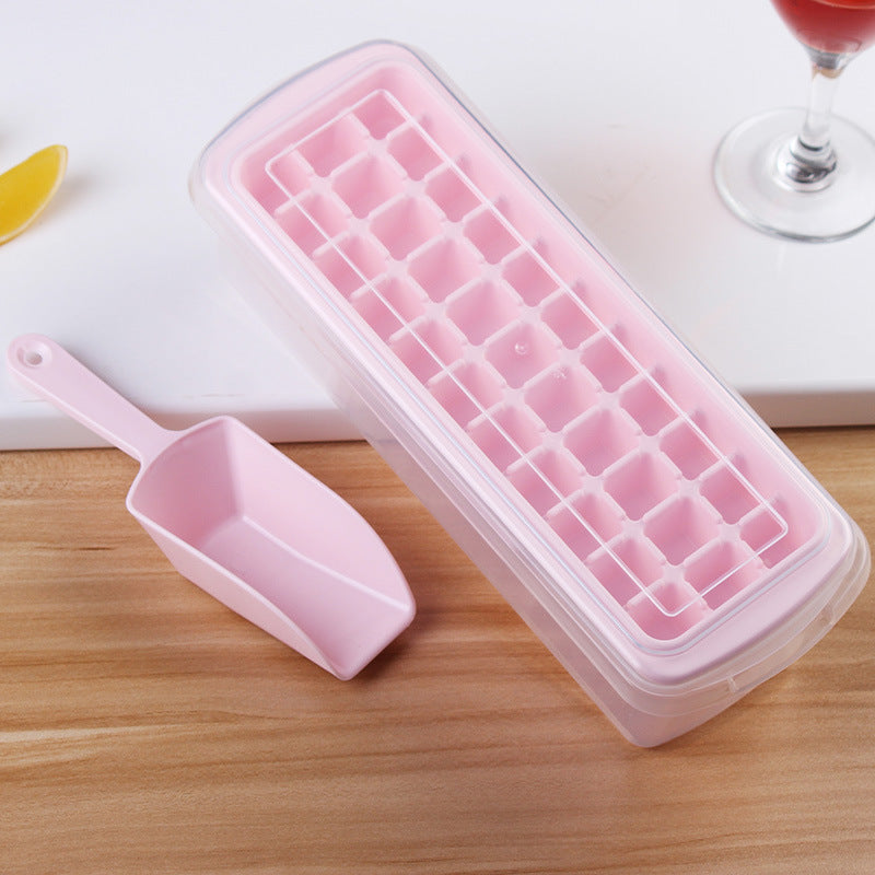 Fashionable Ice Tray with Fresh-Keeping Box and Ice Shovel – Multi-Cell Ice Maker