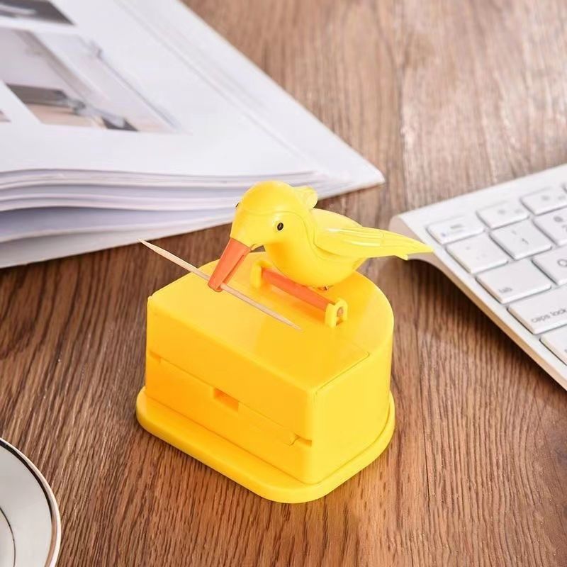 Household Push-type Bird Automatic Pop-up Toothpick Box