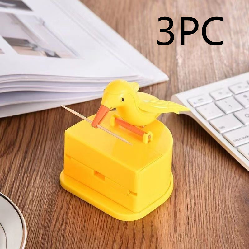 Household Push-type Bird Automatic Pop-up Toothpick Box