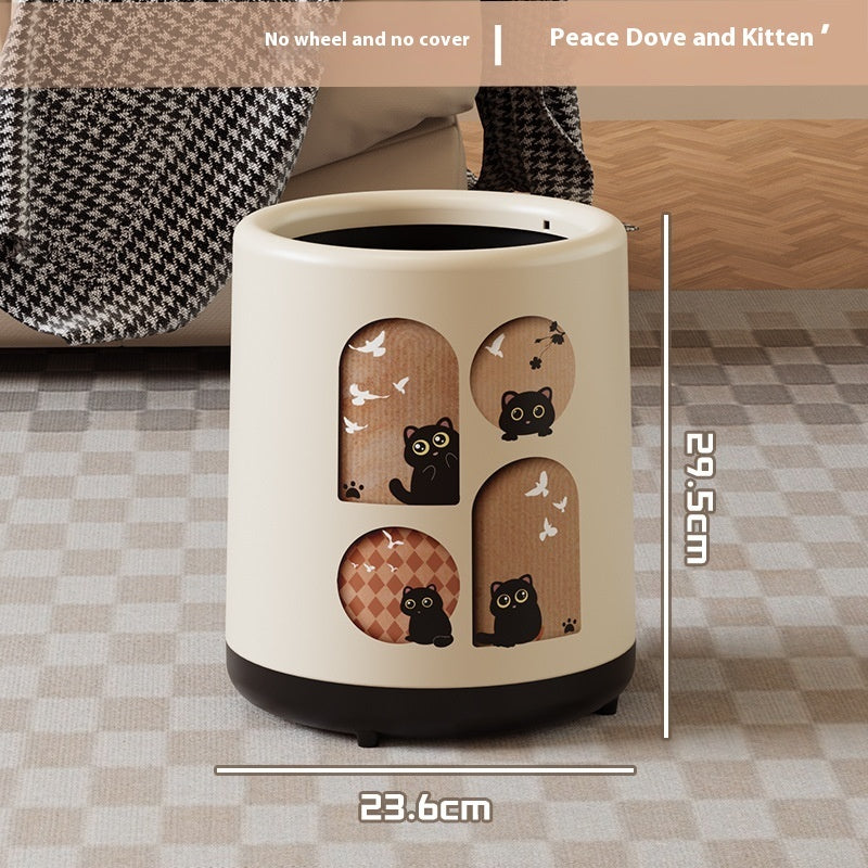 Portable Household Trash Can with Lid – Convenient and Versatile Waste Bin